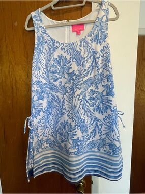 Lilly Pulitzer Sammi White & Light Blue Print Romper